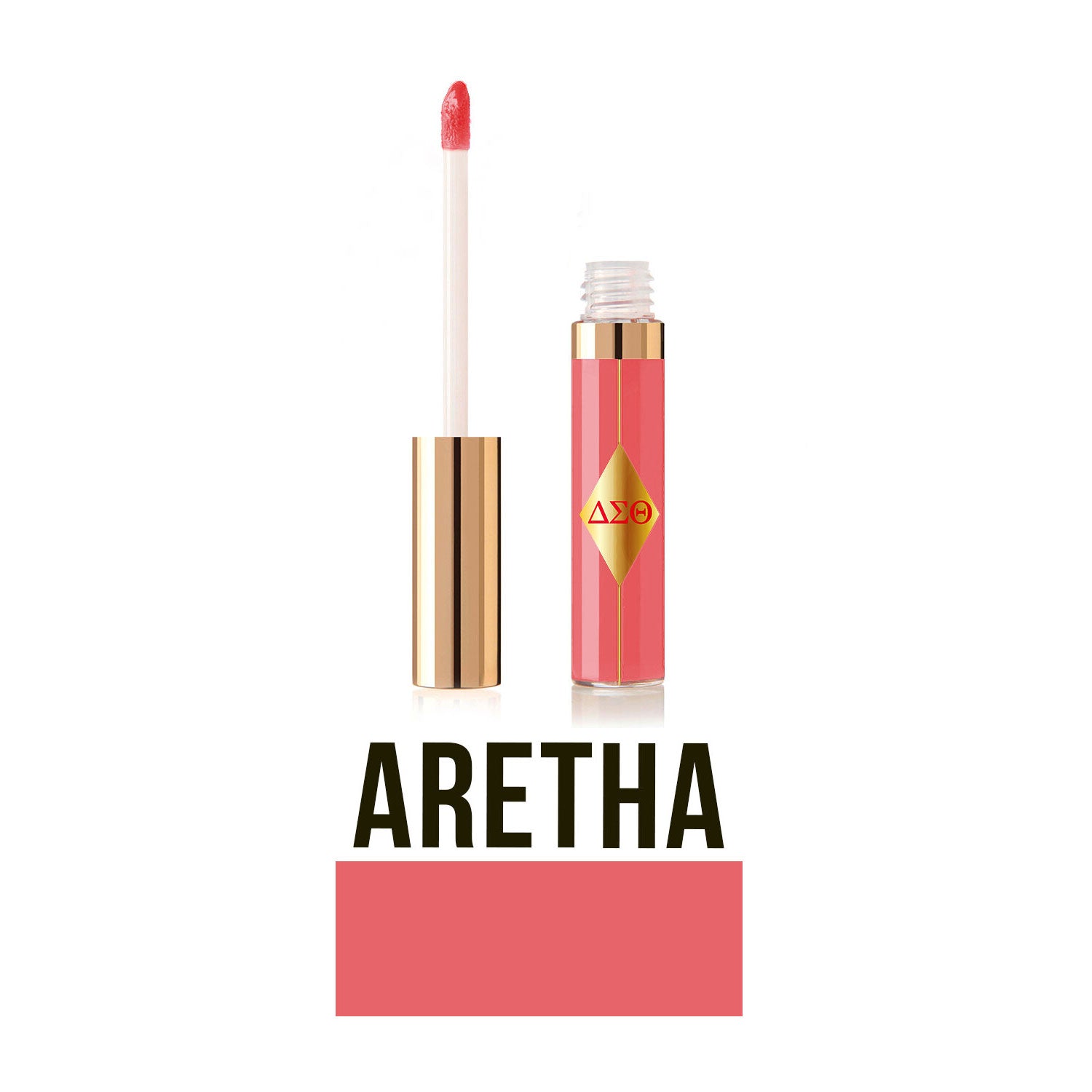 Pink Lip Gloss with Delta Sigma Theta Logo